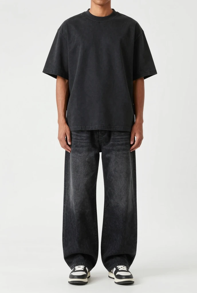 buy black loose fit denim jeans for men, black loose fit jeans men, baggy black jeans men, loose fit denim jeans men, black streetwear jeans men, relaxed fit black jeans men, wide leg black jeans men