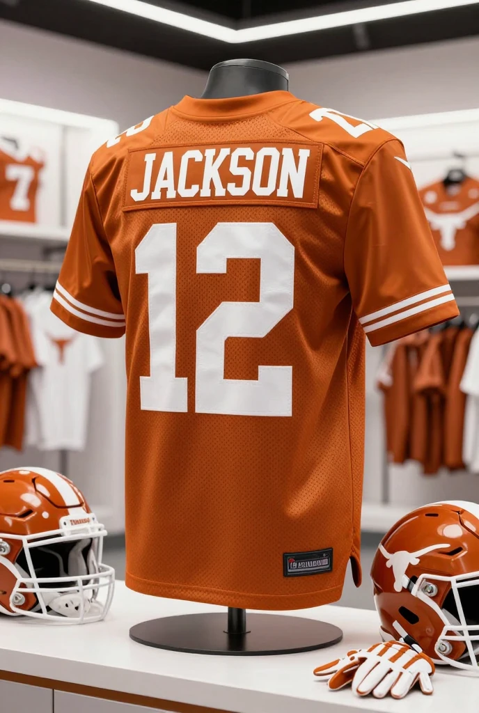 custom Texas Longhorn football jersey, personalized Texas Longhorns jersey, custom college football jersey with name and number, burnt orange football jersey, Texas football fan apparel, personalized game day jersey, custom athletic football jersey, premium college football jersey, breathable football jersey, stitched custom football jersey, football jersey gift ideas, Texas fan gear, personalized sports apparel, college football merchandise, custom football uniform